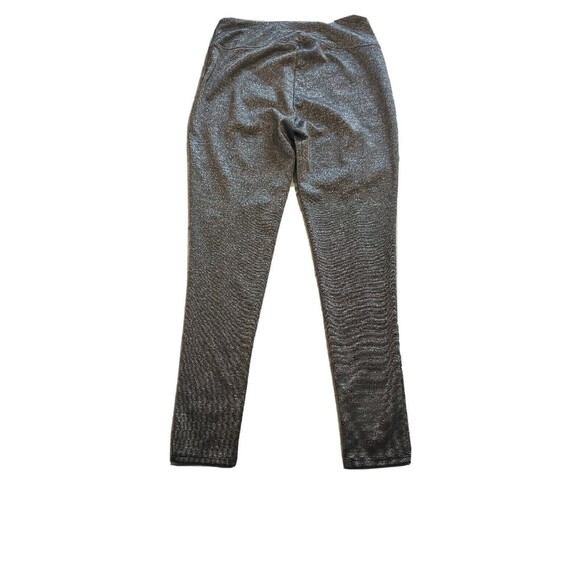 Womens Dessy Leggings Sz M Metallic Silver Pull On Mid Rise Apt 9 - Picture 2 of 9